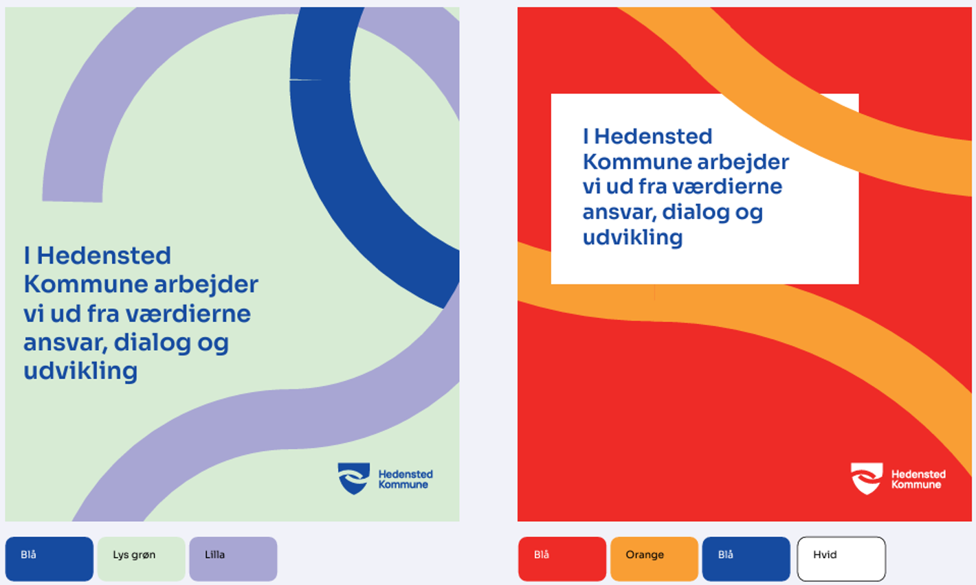 Billede af to farvekombinationer