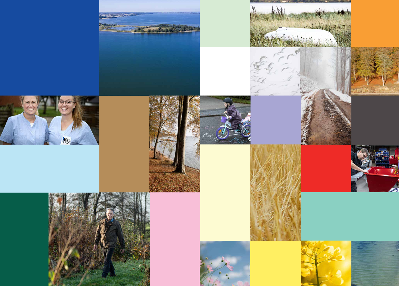 Kollage af alle farver