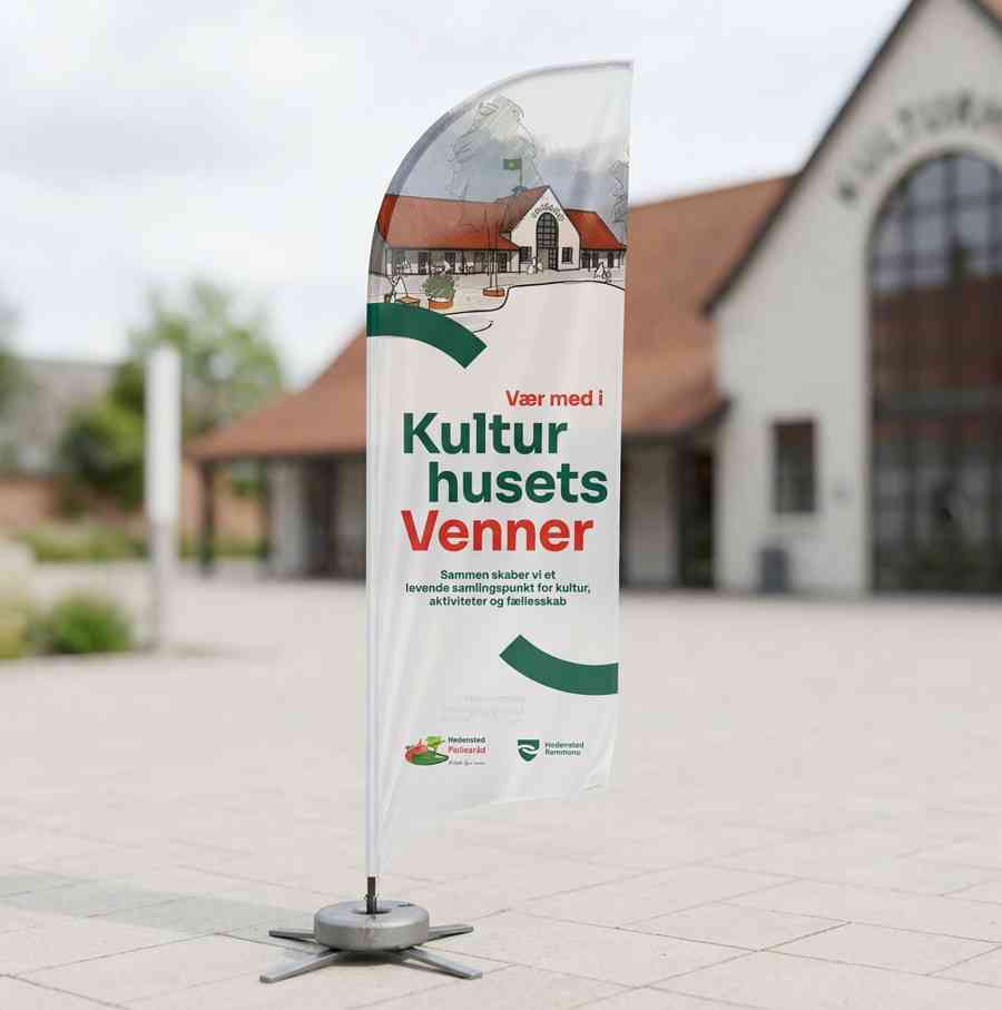 Beachflag med Kulturhusets Venner
